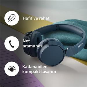 Philips TAH4209BL Kablosuz Kulak Üstü Kulaklık- Mavi