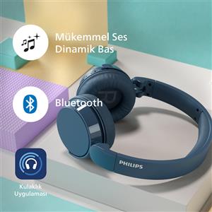 Philips TAH4209BL Kablosuz Kulak Üstü Kulaklık- Mavi