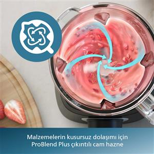 PHILIPS HR3030/00 PROBLEND CAM HAZNELİ SMOOTHIE BLENDER (1200 W.)