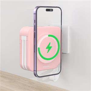 Philips DLP4347CP/00 Standlı 10.000 mAh MagSafe Duvar Şarj Cihazı - Pembe