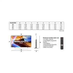 Philips Ambilight TV 65OLED760 4K UHD OLED 164cm 65" Smart TV Dolby Vision TitanOS