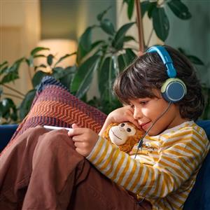 Philips TAK2000CT/00 Kablolu Kulak Üstü Çocuk Kulaklığı - Deniz Mavisi
