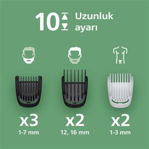 Philips 3000Serisi 9in1,Erkek Bakım Seti,Yüz/Saç/Vücut Tıraş Makinesi, MG3946/15