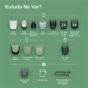 Philips 9000Serisi 16in1,Erkek Bakım Seti,Yüz/Saç/Vücut Tıraş Makinesi, MG9532/15