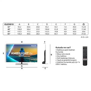 Philips Ambilight TV 55OLED810/12 4K UHD OLED 139cm 55" Smart  Dolby Atmos Google TV