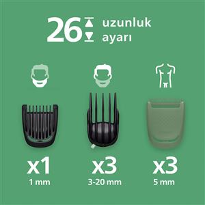 Philips 7000Serisi 15in1,Erkek Bakım Seti,Yüz/Saç/Vücut Tıraş Makinesi, MG7935/15
