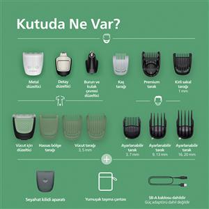 Philips 7000Serisi 15in1,Erkek Bakım Seti,Yüz/Saç/Vücut Tıraş Makinesi, MG7935/15