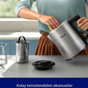 Philips HD7350/00 5000 Serisi 1900 W Cam Demlikli Çay Makinesi