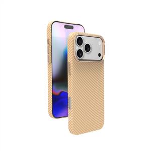 Piili ıPhone 17 Kevlar Serisi Magsafe Kılıf - Gold Karbon