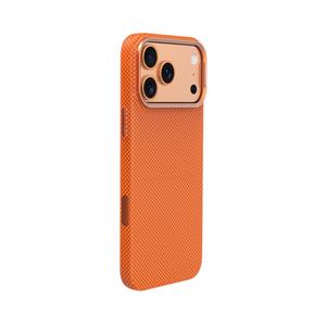 Piili ıPhone 17 Pro Kevlar Serisi Magsafe Telefon Kılıfı - Turuncu
