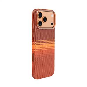 Piili ıPhone 17 Pro Kevlar Serisi Magsafe Dokuma Telefon Kılıfı - Turuncu