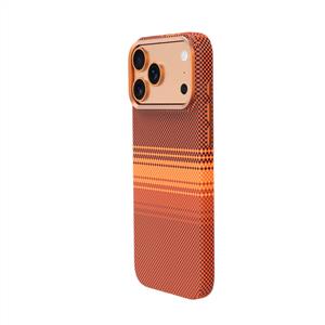 Piili ıPhone 17 Pro Max Kevlar Serisi Magsafe Dokuma Telefon Kılıfı - Turuncu