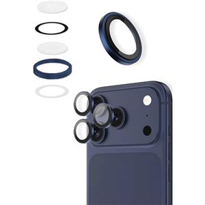 Piili Imperium iPhone 17 Pro/17 Pro Max Safir Ar-Af Lens Koruyucu - Mavi