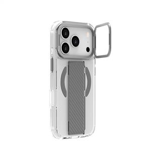 Piili ıPhone 17 Pro Metal Stand Grip Magsafe Kılıf - Gri