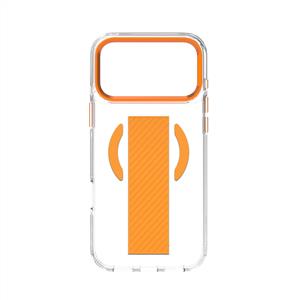 Piili ıPhone 17 Pro Max Metal Stand Grip Magsafe Kılıf - Turuncu