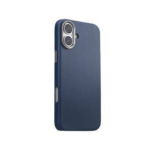 Piili iPhone 16 Leather Magsafe Kılıf Mavi