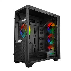 POWER BOOST VK-C12B USB 3.0 TEMPERED GLASS 4x120mm RGB FAN ATX SİYAH KASA
