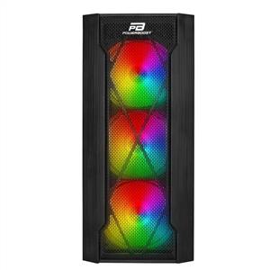 POWER BOOST VK-P1900B 500W USB 3.0 MESH FIXED 4x120mm RAINBOW FAN ATX SİYAH KASA