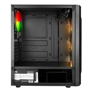 POWER BOOST VK-P1900B 500W USB 3.0 MESH FIXED 4x120mm RAINBOW FAN ATX SİYAH KASA