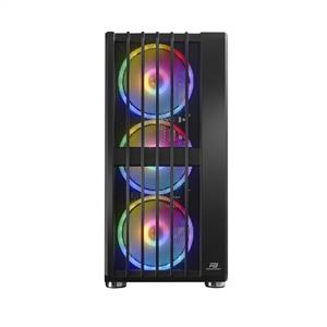 POWER BOOST VK-H002B USB3.0 4x14cm ARGB FAN MESH PANEL SİYAH KASA