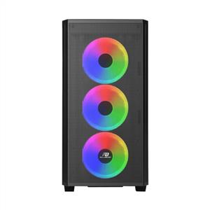 POWER BOOST PB-P2252BB USB 3.0 MESH RİNG ARGB FAN mATX SİYAH KASA