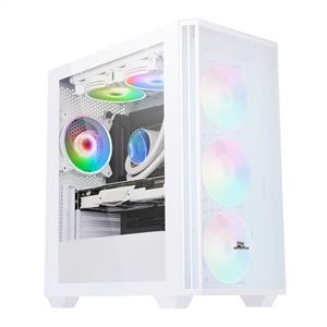 POWER BOOST PB-P2252BW USB 3.0 MESH RİNG ARGB FAN M-ATX BEYAZ KASA