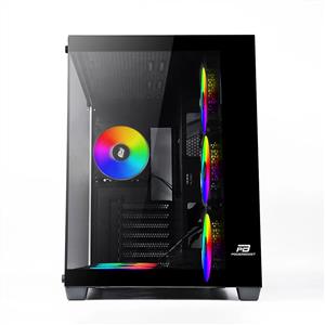 POWER BOOST PB-PV005BB SEA VIEW ATX 7x120MM ARGB Fanlı MidT ATX SİYAH KASA