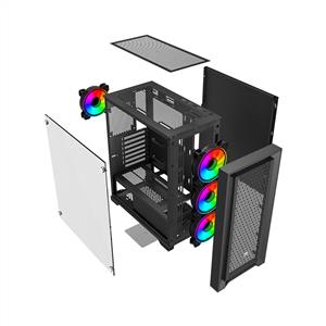 POWER BOOST PB-P705B 650w 80Plus Bronze USB 3.0Mesh ARGB Fanlı Gaming SİYAH KASA