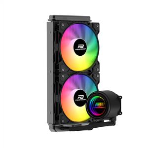 POWERBOOST CIRCLE SİYAH LGA1700/AM5 2x120mm Rainbow Fanlı 240mm Sıvı Soğutma