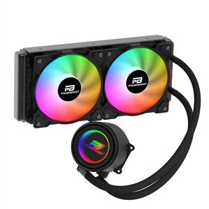 POWERBOOST CIRCLE SİYAH LGA1700/AM5 2x120mm Rainbow Fanlı 240mm Sıvı Soğutma