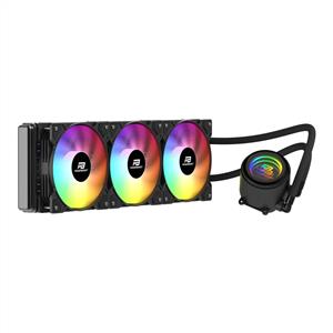 POWERBOOST CIRCLE SİYAH LGA1700/AM5 3x120mm Rainbow Fanlı 360mm Sıvı Soğutma