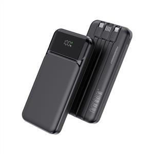 PowerBoost NIGHT 125B 10000mAh 22.5W Dahili Kablolu LCD Powerbank - Siyah
