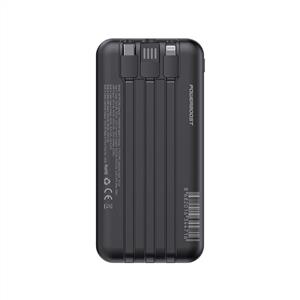 PowerBoost NIGHT 125B 10000mAh 22.5W Dahili Kablolu LCD Powerbank - Siyah