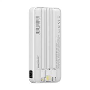 PowerBoost PRIME 130W 10000mAh 22.5W Dahili Kablolu LCD Powerbank - Beyaz