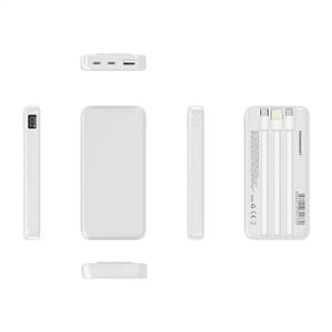 PowerBoost PRIME 130W 10000mAh 22.5W Dahili Kablolu LCD Powerbank - Beyaz