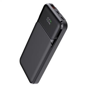 PowerBoost NIGHT 135B 10000mAh 22.5W Dahili Kablo LCD GizliLED Powerbank - Siyah