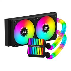 POWER BOOST LEGEND 240B SİYAH LGA1700/AM5 2x120mm ARGB Fanlı 240mm Sıvı Soğutma