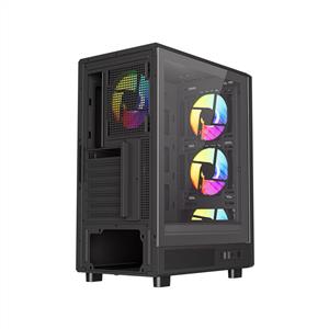 POWER BOOST PBA700B 750W 80PLUS BRONZE 4x120mm RAINBOW FANLI ATX SİYAH KASA