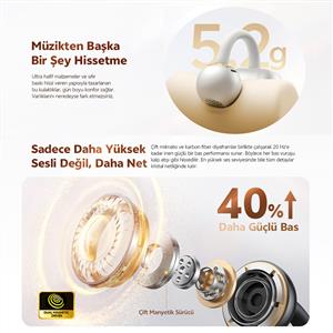 Qcy C50 Crossky ANC BT Küpe Kulaklık - Siyah