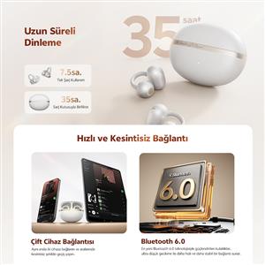 Qcy C50 Crossky ANC BT Küpe Kulaklık - Siyah