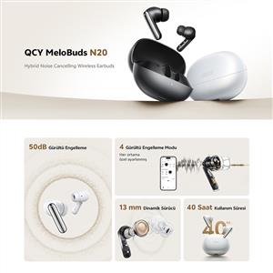 Qcy MeloBuds N20 ANC Bluetooth Kulaklık - Siyah