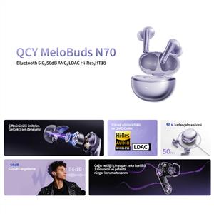 Qcy Melobuds N70 Bluetooth Kulaklık - Gri