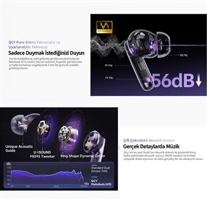 Qcy Melobuds N70 Bluetooth Kulaklık - Gri