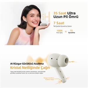 Qcy Buds iPX4 AI Bluetooth Kulaklık - Siyah