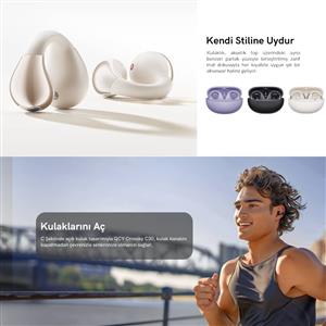 Qcy C30 Crossky ENC Bluetooth IPX5 Kablosuz Spor Kulaklık - Siyah