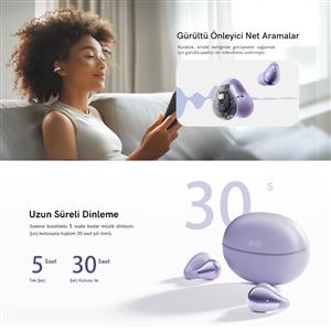 Qcy C30 Crossky ENC Bluetooth IPX5 Kablosuz Spor Kulaklık - Siyah