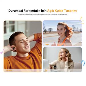 Qcy C10 Crossky Küpe Kablosuz Kulaklık - Siyah