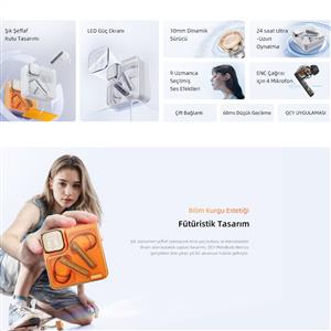 Qcy T31 Melobuds Neo TWS ENC Bluetooth Kablosuz Kulaklık - Siyah