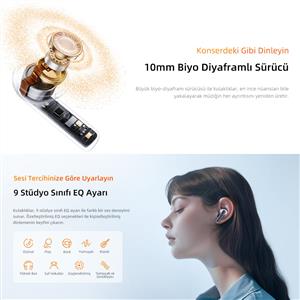 Qcy T31 Melobuds Neo TWS ENC Bluetooth Kablosuz Kulaklık - Siyah