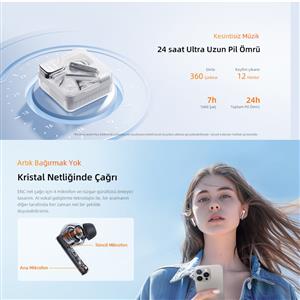 Qcy T31 Melobuds Neo TWS ENC Bluetooth Kablosuz Kulaklık - Siyah